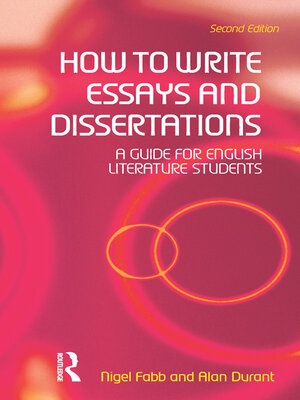 cover image of How to Write Essays and Dissertations